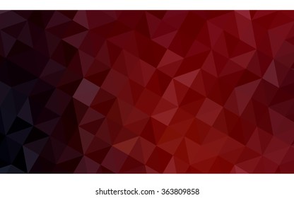 Dark red polygonal illustration, which consist of triangles. Geometric background in Origami style with gradient. Triangular design for your business in vector.