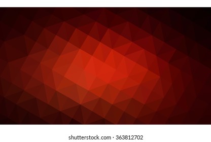 Dark red polygonal illustration, which consist of triangles. Geometric background in Origami style with gradient. Triangular design for your business in vector.
