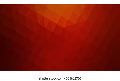 Dark red polygonal illustration, which consist of triangles. Geometric background in Origami style with gradient. Triangular design for your business in vector.
