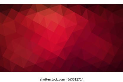 Dark red polygonal illustration, which consist of triangles. Geometric background in Origami style with gradient. Triangular design for your business in vector.