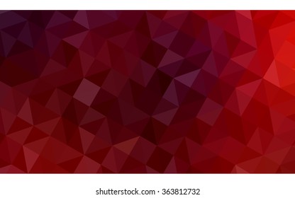 Dark red polygonal illustration, which consist of triangles. Geometric background in Origami style with gradient. Triangular design for your business in vector.