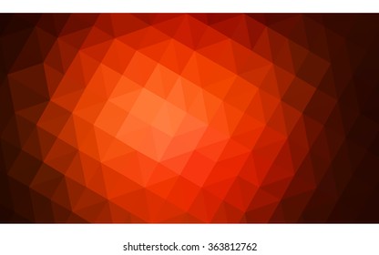 Dark red polygonal illustration, which consist of triangles. Geometric background in Origami style with gradient. Triangular design for your business in vector.