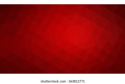 Dark red polygonal illustration, which consist of triangles. Geometric background in Origami style with gradient. Triangular design for your business in vector.