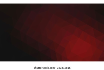 Dark red polygonal illustration, which consist of triangles. Geometric background in Origami style with gradient. Triangular design for your business in vector.