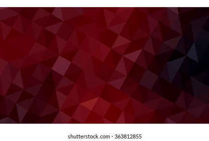 Dark red polygonal illustration, which consist of triangles. Geometric background in Origami style with gradient. Triangular design for your business in vector.