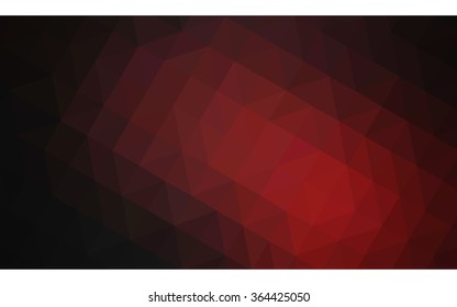 Dark red polygonal illustration, which consist of triangles. Geometric background in Origami style with gradient. Triangular design for your business in vector.