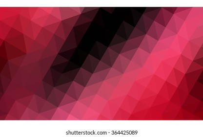 Dark red polygonal illustration, which consist of triangles. Geometric background in Origami style with gradient. Triangular design for your business in vector.