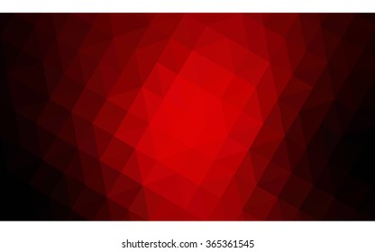Dark red polygonal illustration, which consist of triangles. Geometric background in Origami style with gradient. Triangular design for your business in vector.