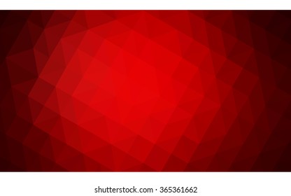 Dark red polygonal illustration, which consist of triangles. Geometric background in Origami style with gradient. Triangular design for your business in vector.