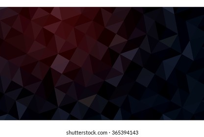 Dark red polygonal illustration, which consist of triangles. Geometric background in Origami style with gradient. Triangular design for your business in vector.