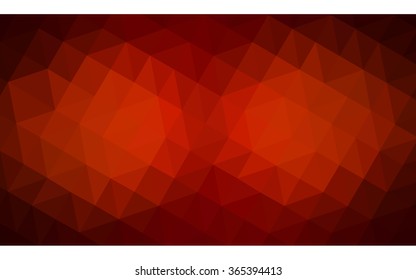 Dark red polygonal illustration, which consist of triangles. Geometric background in Origami style with gradient. Triangular design for your business in vector.
