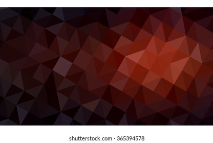 Dark red polygonal illustration, which consist of triangles. Geometric background in Origami style with gradient. Triangular design for your business in vector.