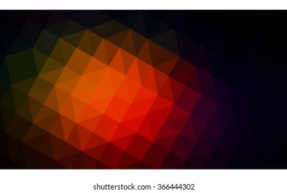 Dark red polygonal illustration, which consist of triangles. Geometric background in Origami style with gradient. Triangular design for your business.