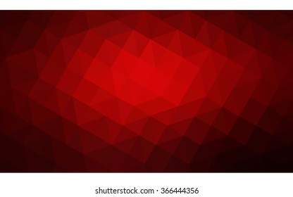 Dark red polygonal illustration, which consist of triangles. Geometric background in Origami style with gradient. Triangular design for your business.