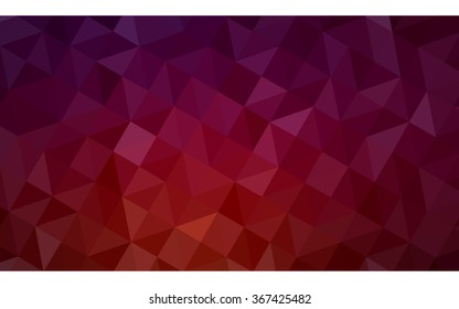 Dark red polygonal illustration, which consist of triangles. Geometric background in Origami style with gradient. Triangular design for your business.