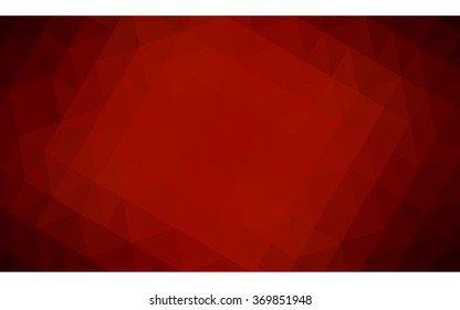 Dark red polygonal illustration, which consist of triangles. Geometric background in Origami style with gradient. Triangular design for your business.
