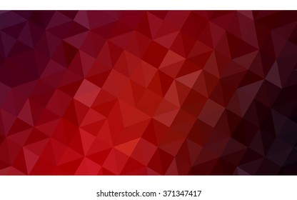 Dark red polygonal illustration, which consist of triangles. Geometric background in Origami style with gradient. Triangular design for your business.