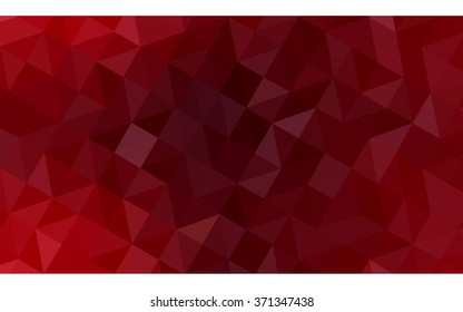 Dark red polygonal illustration, which consist of triangles. Geometric background in Origami style with gradient. Triangular design for your business.
