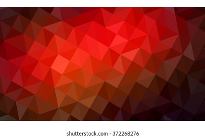 Dark red polygonal illustration, which consist of triangles. Geometric background in Origami style with gradient. Triangular design for your business.