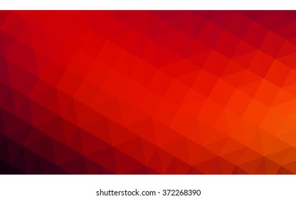 Dark red polygonal illustration, which consist of triangles. Geometric background in Origami style with gradient. Triangular design for your business.