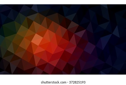 Dark red polygonal illustration, which consist of triangles. Geometric background in Origami style with gradient. Triangular design for your business.