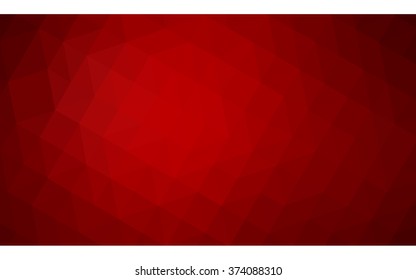 Dark red polygonal illustration, which consist of triangles. Geometric background in Origami style with gradient. Triangular design for your business.