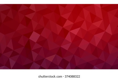 Dark red polygonal illustration, which consist of triangles. Geometric background in Origami style with gradient. Triangular design for your business.