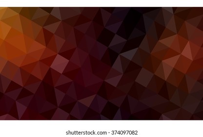 Dark red polygonal illustration, which consist of triangles. Geometric background in Origami style with gradient. Triangular design for your business.