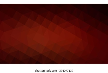 Dark red polygonal illustration, which consist of triangles. Geometric background in Origami style with gradient. Triangular design for your business.