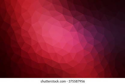 Dark red polygonal illustration, which consist of triangles. Geometric background in Origami style with gradient. Triangular design for your business.