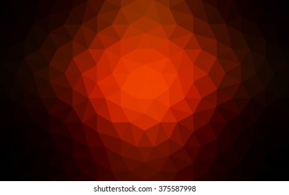 Dark red polygonal illustration, which consist of triangles. Geometric background in Origami style with gradient. Triangular design for your business.
