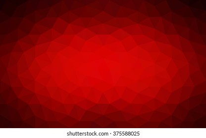 Dark red polygonal illustration, which consist of triangles. Geometric background in Origami style with gradient. Triangular design for your business.