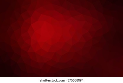 Dark red polygonal illustration, which consist of triangles. Geometric background in Origami style with gradient. Triangular design for your business.