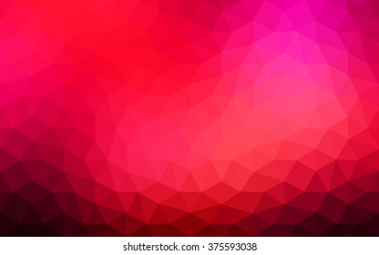 Dark red polygonal illustration, which consist of triangles. Geometric background in Origami style with gradient. Triangular design for your business.
