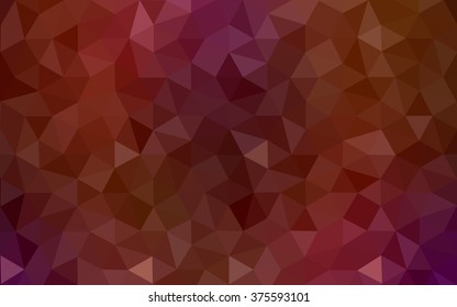 Dark red polygonal illustration, which consist of triangles. Geometric background in Origami style with gradient. Triangular design for your business.