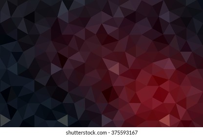 Dark red polygonal illustration, which consist of triangles. Geometric background in Origami style with gradient. Triangular design for your business.