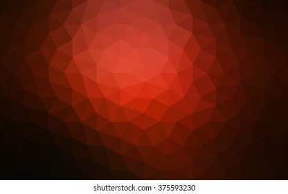 Dark red polygonal illustration, which consist of triangles. Geometric background in Origami style with gradient. Triangular design for your business.