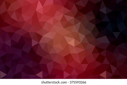 Dark red polygonal illustration, which consist of triangles. Geometric background in Origami style with gradient. Triangular design for your business.