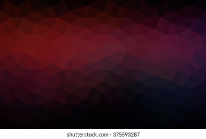 Dark red polygonal illustration, which consist of triangles. Geometric background in Origami style with gradient. Triangular design for your business.