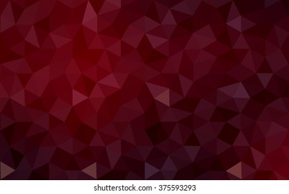 Dark red polygonal illustration, which consist of triangles. Geometric background in Origami style with gradient. Triangular design for your business.