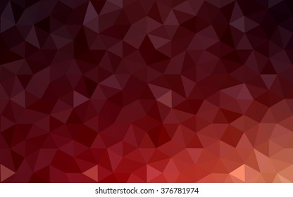 Dark red polygonal illustration, which consist of triangles. Geometric background in Origami style with gradient. Triangular design for your business.