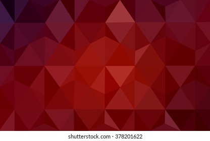 Dark red polygonal illustration, which consist of triangles. Geometric background in Origami style with gradient. Triangular design for your business.