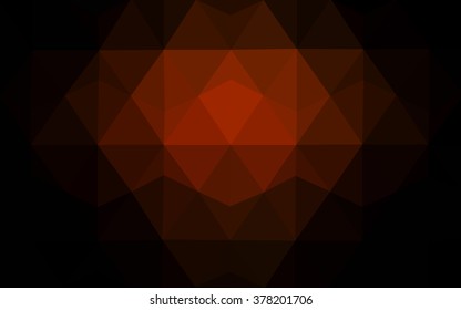 Dark red polygonal illustration, which consist of triangles. Geometric background in Origami style with gradient. Triangular design for your business.