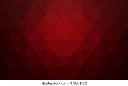 Dark red polygonal illustration, which consist of triangles. Geometric background in Origami style with gradient. Triangular design for your business.