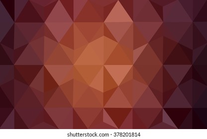 Dark red polygonal illustration, which consist of triangles. Geometric background in Origami style with gradient. Triangular design for your business.