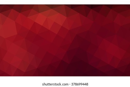 Dark red polygonal illustration, which consist of triangles. Geometric background in Origami style with gradient. Triangular design for your business.