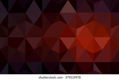 Dark red polygonal illustration, which consist of triangles. Geometric background in Origami style with gradient. Triangular design for your business.