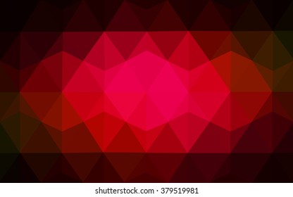 Dark red polygonal illustration, which consist of triangles. Geometric background in Origami style with gradient. Triangular design for your business.