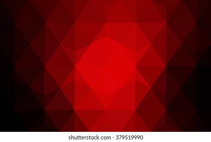 Dark red polygonal illustration, which consist of triangles. Geometric background in Origami style with gradient. Triangular design for your business.