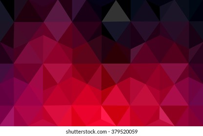 Dark red polygonal illustration, which consist of triangles. Geometric background in Origami style with gradient. Triangular design for your business.